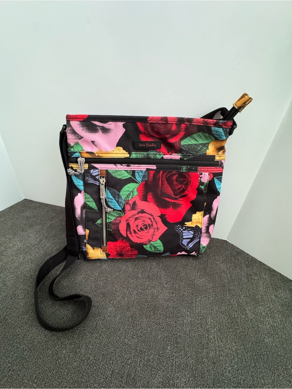 Vera Bradley Havana Rose Crossbody with Adjustable Strap
